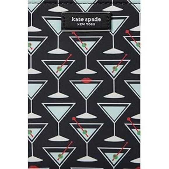 #114 NWT -  Kate Spade New York Sam Icon Martini Printed Fabric Small Tote - Picture 10 of 10